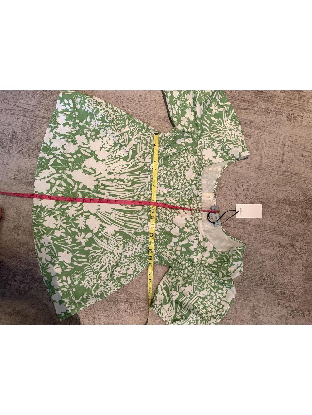 NWT TUCKERNUCK green/white Nealy Corset Floral Top sz L - Picture 6 of 7